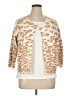 Chico's 100% Cotton Animal Print Ivory Cardigan Size XL (3) - photo 1