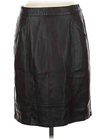 Noir Faux Leather Skirt (view 1)