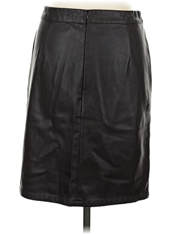 Noir Faux Leather Skirt (view 2)