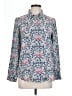 Boden 100% Silk Paisley Blue Long Sleeve Silk Top Size 10 - photo 1