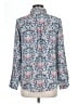 Boden 100% Silk Paisley Blue Long Sleeve Silk Top Size 10 - photo 2