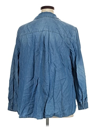 Lane Bryant 3/4 Sleeve Button-Down Shirt (view 2)