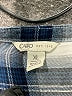 Cato 100% Rayon Plaid Blue 3/4 Sleeve Button-Down Shirt Size XL - photo 7