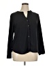 Ann Taylor 100% Polyester Black Long Sleeve Blouse Size XL - photo 1