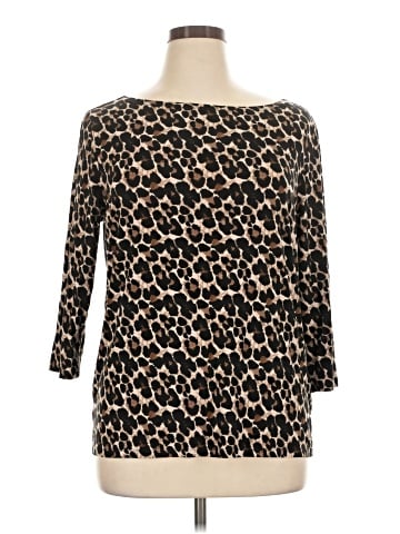 Ann Taylor Factory 3/4 Sleeve T-Shirt (view 1)
