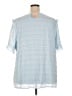 BLOOMCHIC Blue Short Sleeve Blouse Size 22 - photo 2