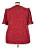 BLOOMCHIC 100% Polyester Burgundy Short Sleeve Blouse Size 22 - 24 - photo 2