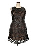 MICHAEL Michael Kors 100% Polyurethane Animal Print Brown Cocktail Dress Size XXL - photo 1