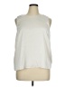 Ann Taylor 100% Polyester Ivory Sleeveless Blouse Size XL - photo 1