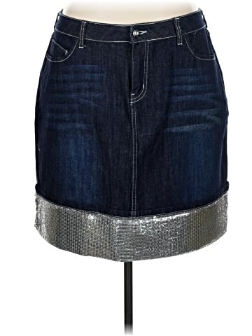 Ashley Stewart Denim Skirt (view 1)