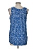 Faded Glory 100% Rayon Blue Sleeveless Blouse Size 12 - photo 2