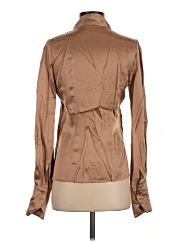 The Fold Long Sleeve Silk Top (view 2)