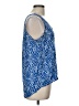 Faded Glory 100% Rayon Blue Sleeveless Blouse Size 12 - photo 4