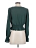 Socialite 100% Polyester Teal Long Sleeve Blouse Size S - photo 2