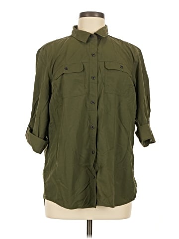 Eddie Bauer 3/4 Sleeve Button-Down Shirt (view 1)