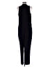 W by Worth 100% Polyester Solid Black Jumpsuit Size 10 - photo 2