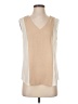 Ann Taylor 100% Polyester Ivory Sleeveless Blouse Size S - photo 1
