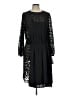 Ann Taylor 100% Polyester Black Casual Dress Size 12 - photo 1