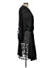 Ann Taylor 100% Polyester Black Casual Dress Size 12 - photo 4
