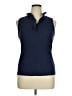 J. McLaughlin Blue Sleeveless Blouse Size XL - photo 2