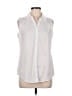 Talbots Ivory Sleeveless Button-Down Shirt Size 8 - photo 1