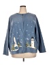 Croft & Barrow 100% Polyester Blue Cardigan Size 3X - photo 1