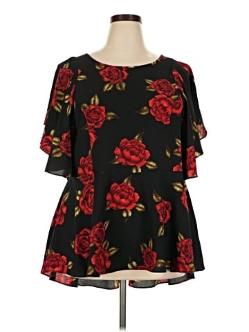 City Chic Short Sleeve Blouse (view 1)