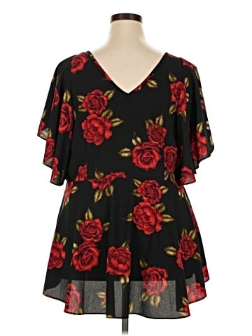 City Chic Short Sleeve Blouse (view 2)
