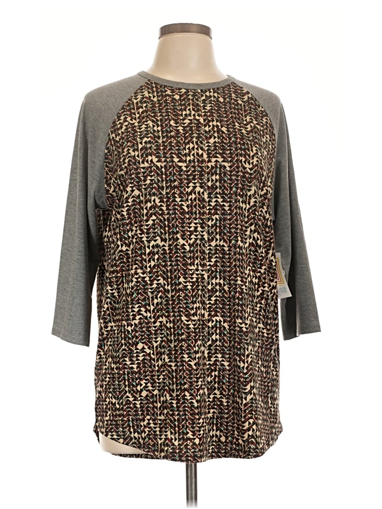 Lularoe 3/4 Sleeve Top Gray Square Neckline Tops