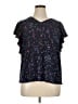 Roz & Ali Black Short Sleeve Blouse Size 1X - photo 1