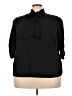 ELOQUII 100% Polyester Black 3/4 Sleeve Blouse Size 22 Plus - photo 1