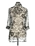 Chadwicks Paisley Silver 3/4 Sleeve Blouse Size 16 - photo 2