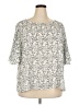 ELOQUII 100% Polyester Silver Short Sleeve Blouse Size 20 Plus - photo 1