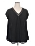 DR2 Black Short Sleeve Blouse Size 1X - photo 1