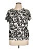 Faded Glory 100% Polyester Silver Short Sleeve Blouse Size XL - photo 1