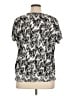 Faded Glory 100% Polyester Silver Short Sleeve Blouse Size XL - photo 2