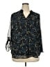 Papermoon 100% Polyester Black 3/4 Sleeve Blouse Size 2X - photo 1