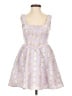LoveShackFancy 100% Polyester Floral Purple Cocktail Dress Size 00 - photo 1