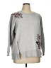 Max Jeans Floral Gray Pullover Sweater Size 1X - photo 1