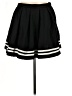 Hot Topic Stripes Black Casual Skirt Size Lg (0) - photo 1