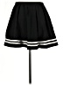 Hot Topic Stripes Black Casual Skirt Size Lg (0) - photo 2