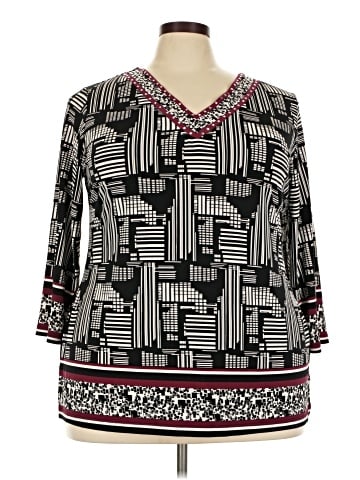 JM Collection 3/4 Sleeve Blouse (view 1)
