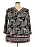 JM Collection Black 3/4 Sleeve Blouse Size 3X - photo 1