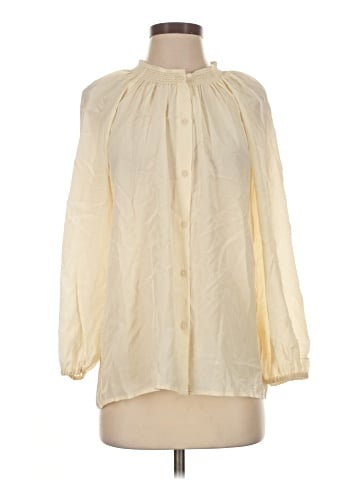 Tucker Long Sleeve Silk Top (view 1)
