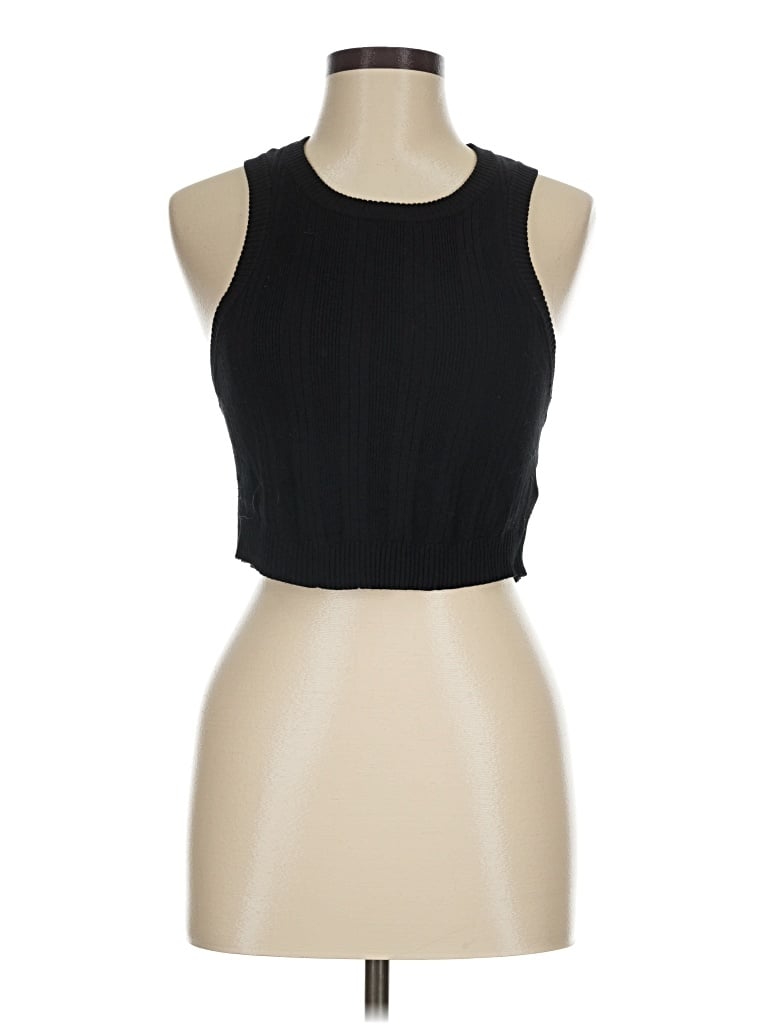 Pre-owned Cotton On Tank Top Black Halter Neckline Tops
