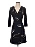 Ann Taylor 100% Polyester Graphic Black Cocktail Dress Size 4 Petite - photo 1