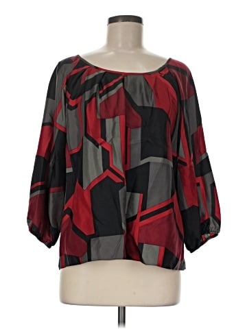 AK Anne Klein 3/4 Sleeve Silk Top (view 1)