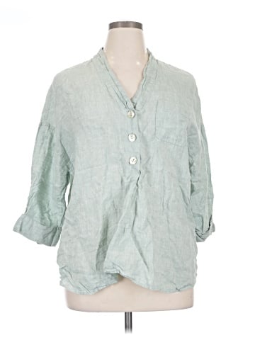 Purejill 3/4 Sleeve Button-Down Shirt (view 1)
