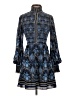 Alice + Olivia 100% Polyester Paisley Blue Cocktail Dress Size 4 - photo 1