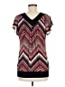 Wrapper 100% Cotton Red Short Sleeve Blouse Size M - photo 2